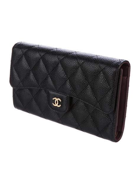 Chanel 2017 Caviar Trifold Wallet 